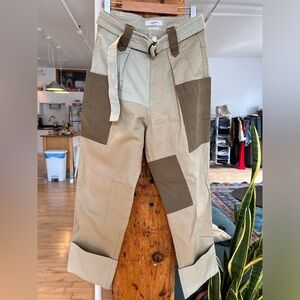 Isabel Marant Étoile Keyega Patchwork Belted Cargo Pants